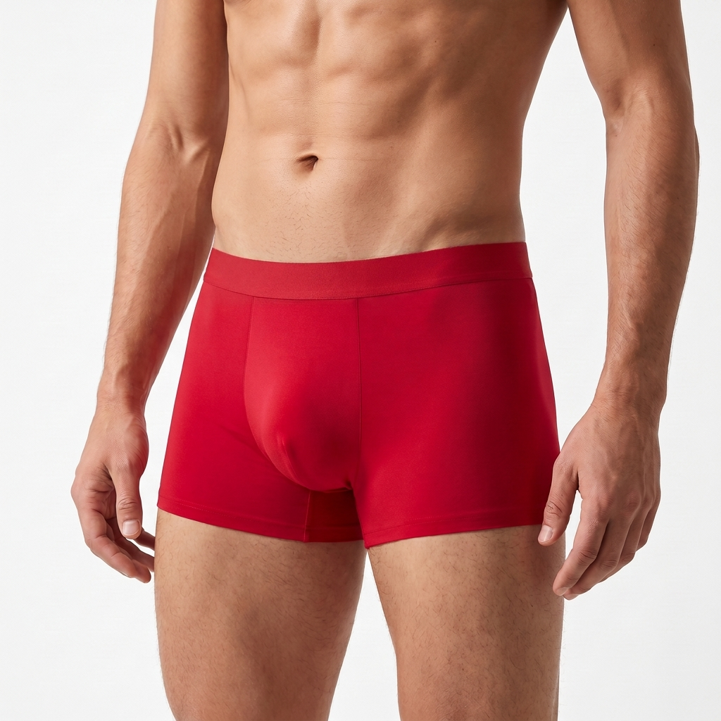 Lévo Classic Bambusboxershorts in Rot – atmungsaktive Herren-Boxershorts aus Viskose aus Bambus